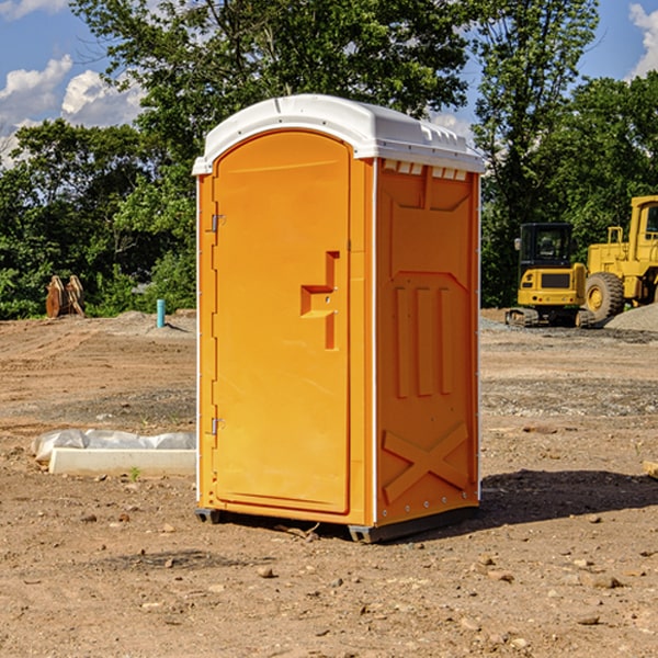 how often are the porta potties cleaned and serviced during a rental period in Helm California